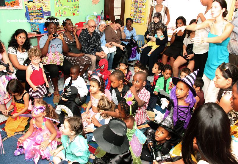Halloween Students With Parents